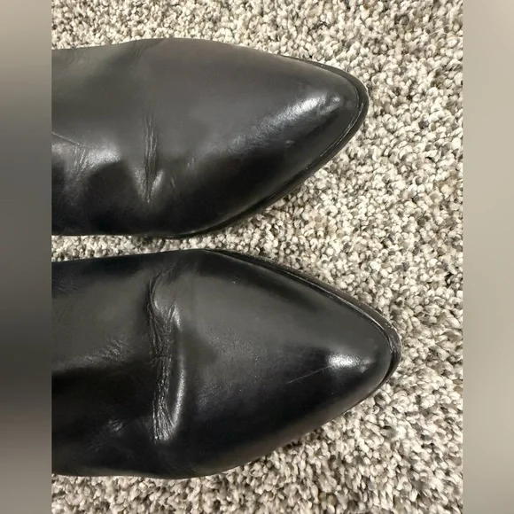 Frye Jennifer Black Leather Ankle Booties, size 9.5 - Picture 11 of 16